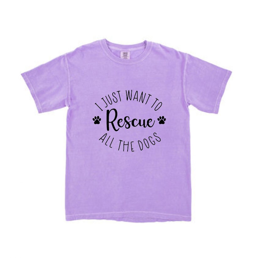 I just want to rescue all the dogs t-shirt
